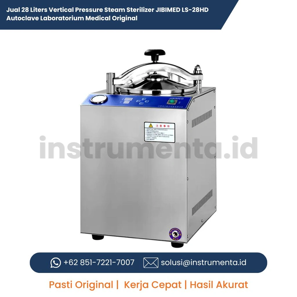 Jual 28 Liters Vertical Pressure Steam Sterilizer JIBIMED LS-28HD Autoclave Laboratorium Medical Original